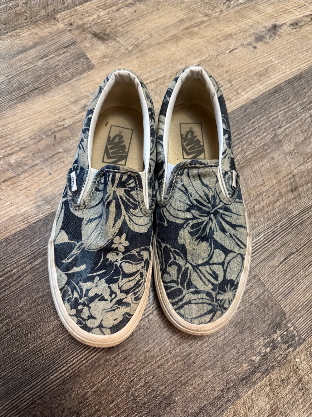 Vans jean Floral Slip-On Sneakers